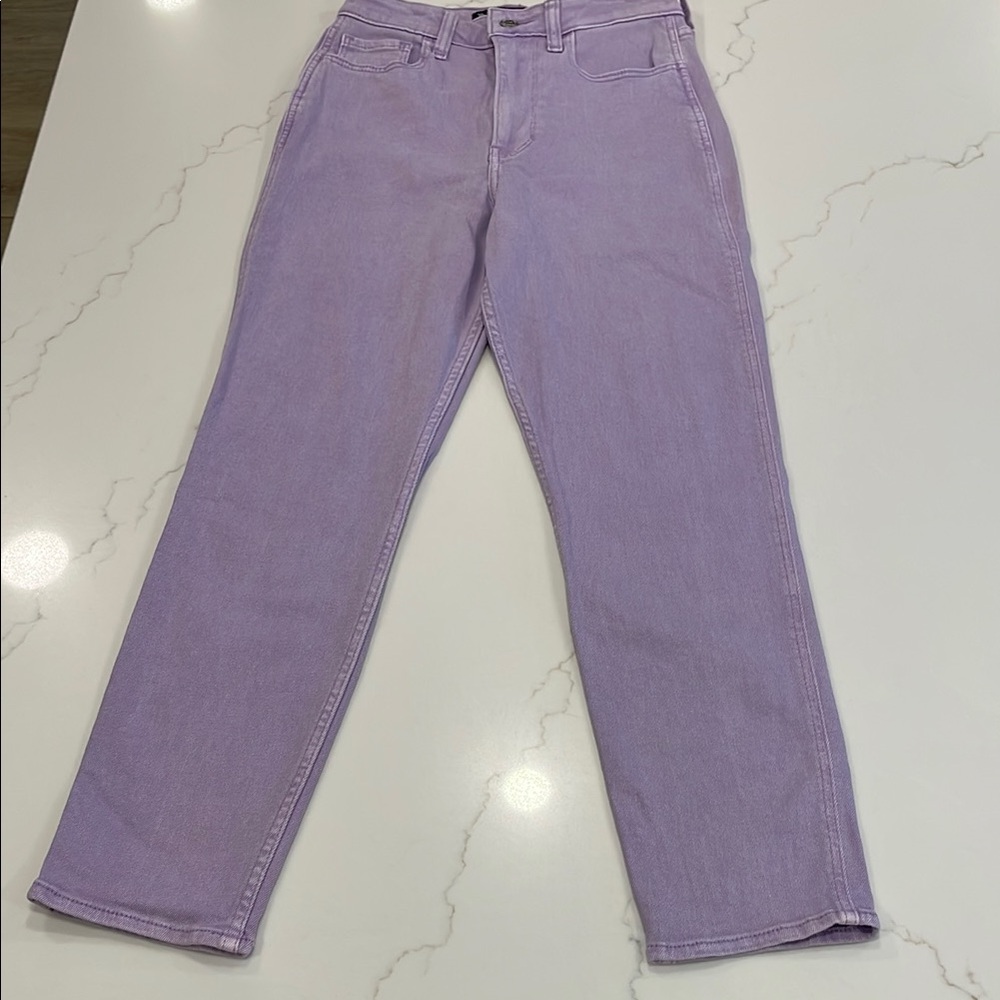 Hollister Women's Straight Leg Jeans in Light Purple